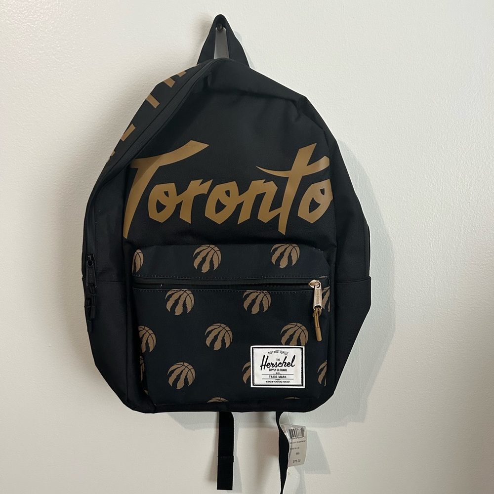 Toronto Raptors Herschel Supply Co. Settlement Black Backpack-Brand New W/Tags